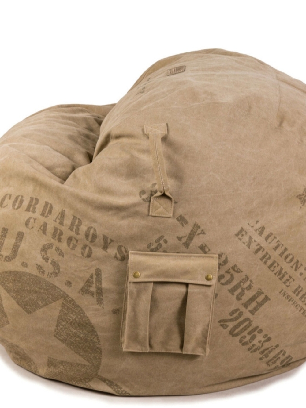 Cordaroys Convertible Bean Bag Chair COVER Khaki Cargo